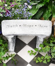 Faith Hope Love Bench