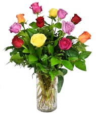 Long Stemmed Mixed Roses - 30 inches in height