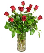 Long Stemmed Red Roses - 30 inches in height