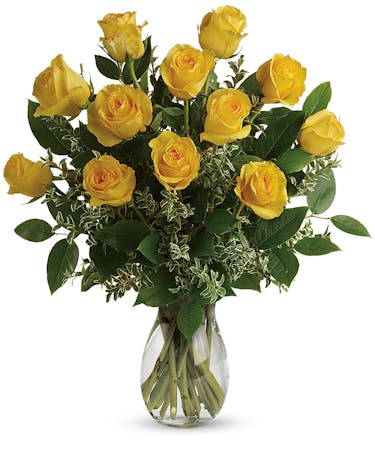 Say Yellow Dozen Yellow Roses Jefferson City Same Day Flower