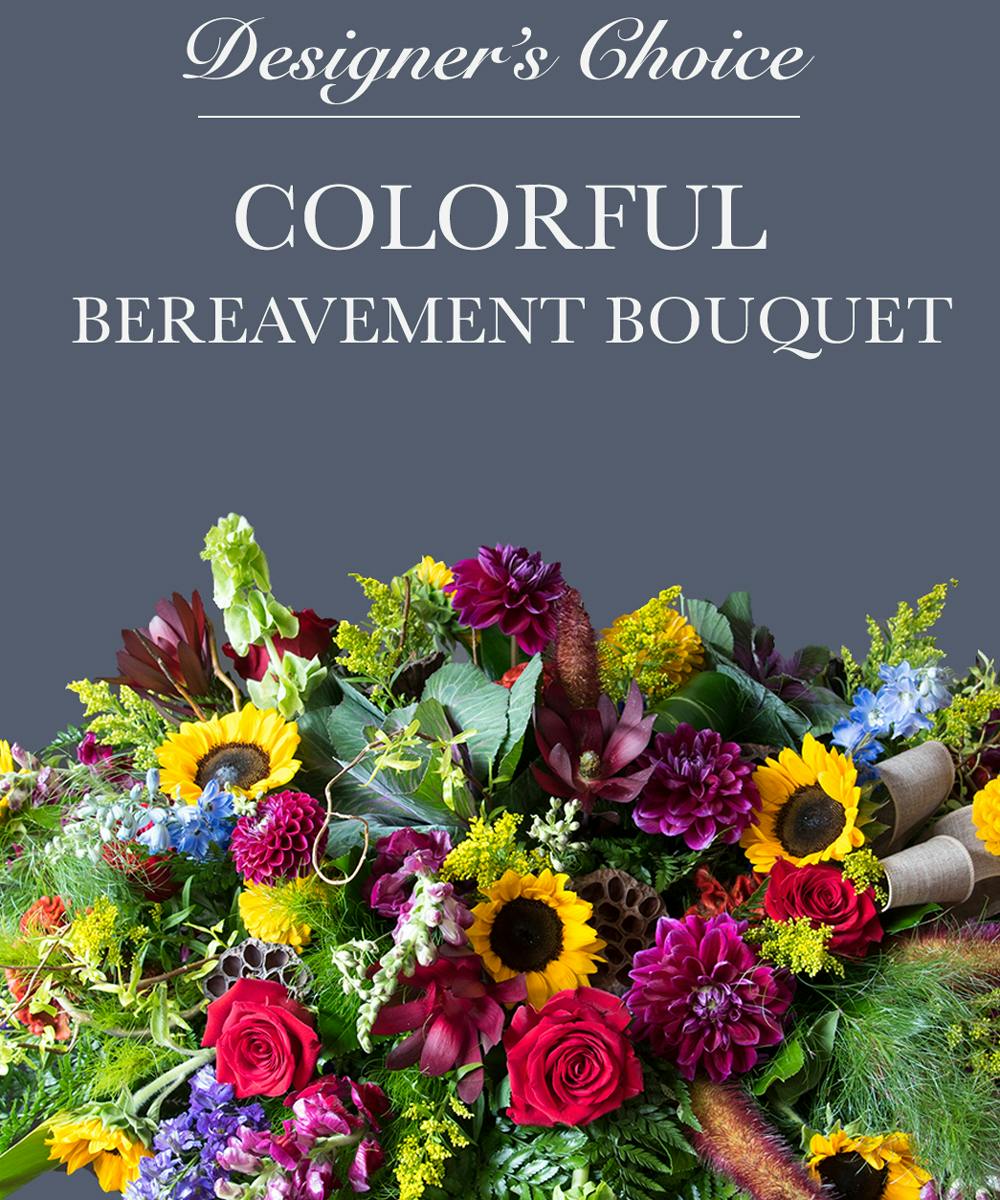 Colorful Bereavement Bouquet | Columbia MO Sympathy Flowers