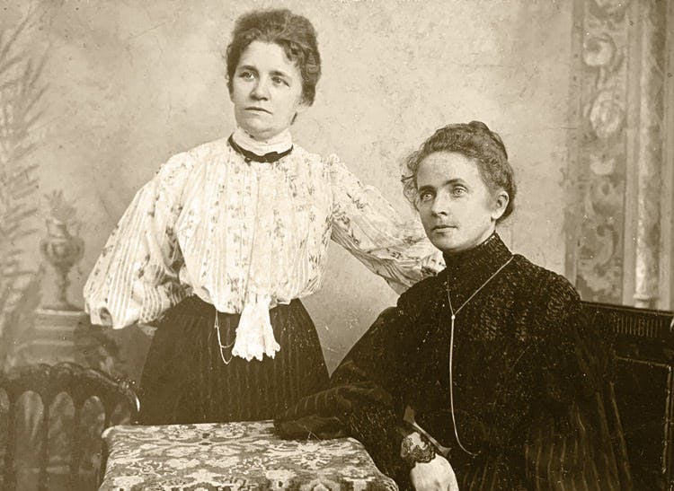 A late 19th-century portrait of two female Busch family members